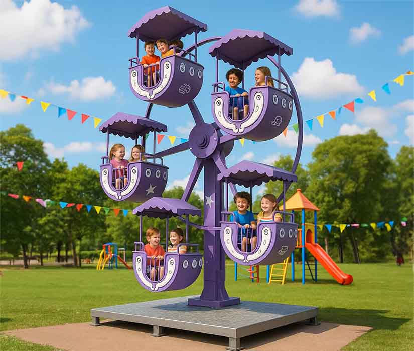 5 kovalı dönme dolap çizim şeklinde