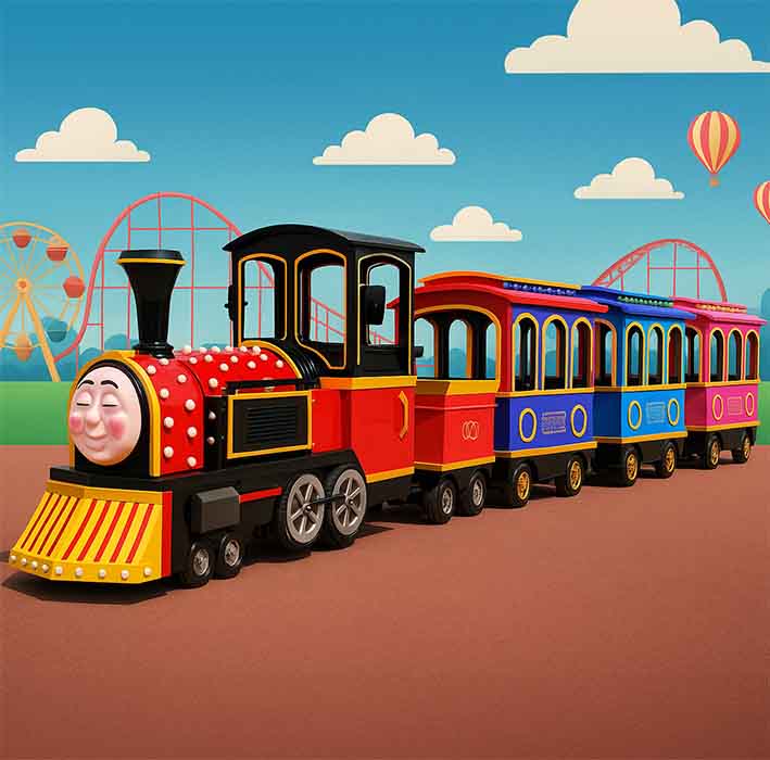 Akülü tren gerçek modelin bir çizimi